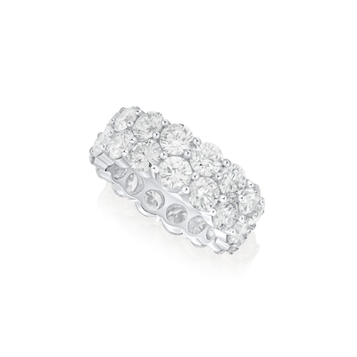 10.00cts Two Row Diamond Full Eternity Ring