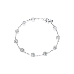 Round Brilliant Cut Diamond Chain Bracelet