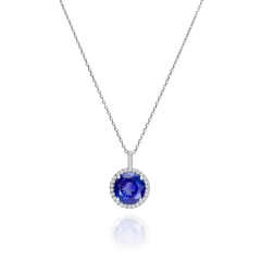 Tanzanite and Diamond Pendant