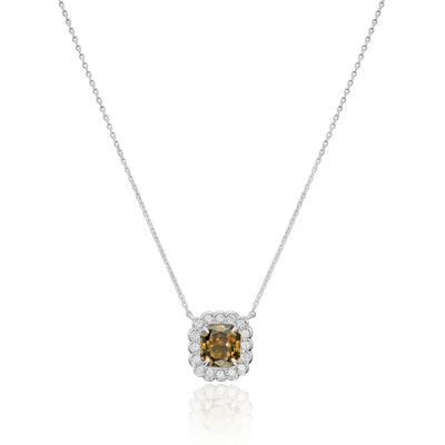 1.62cts Natural Fancy Green Diamond Pendant