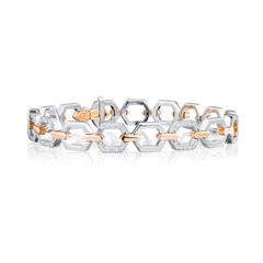 Nectar Collection Diamond Set Platinum and 18ct Rose Gold Bracelet