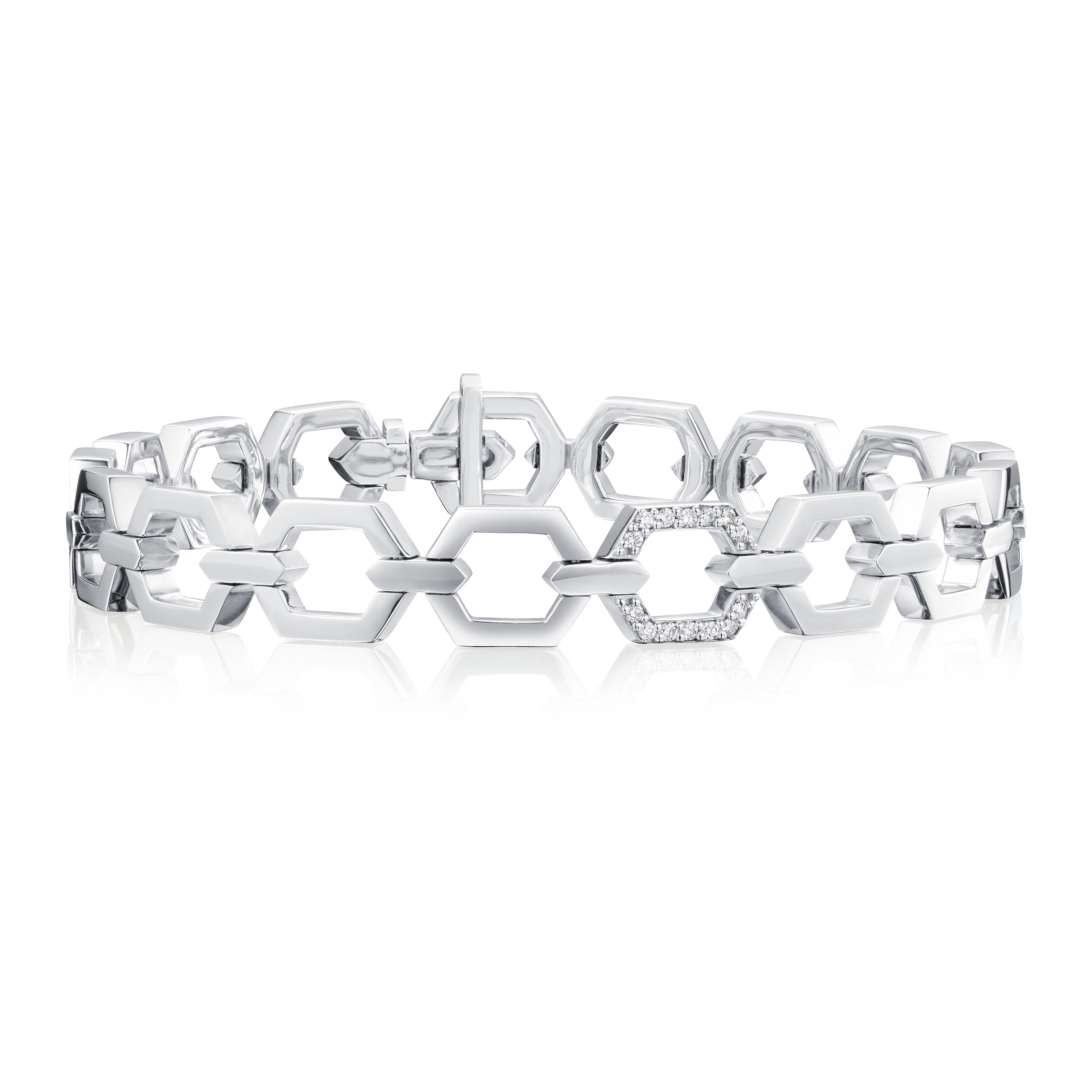 Nectar Collection Platinum Diamond Set Platinum Bracelet