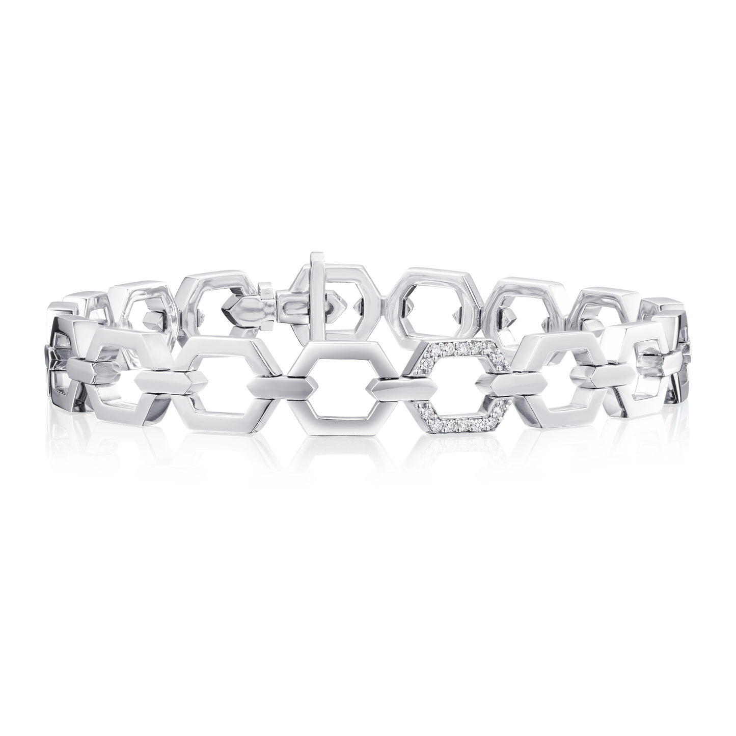 Nectar Collection Platinum Diamond Set Platinum Bracelet