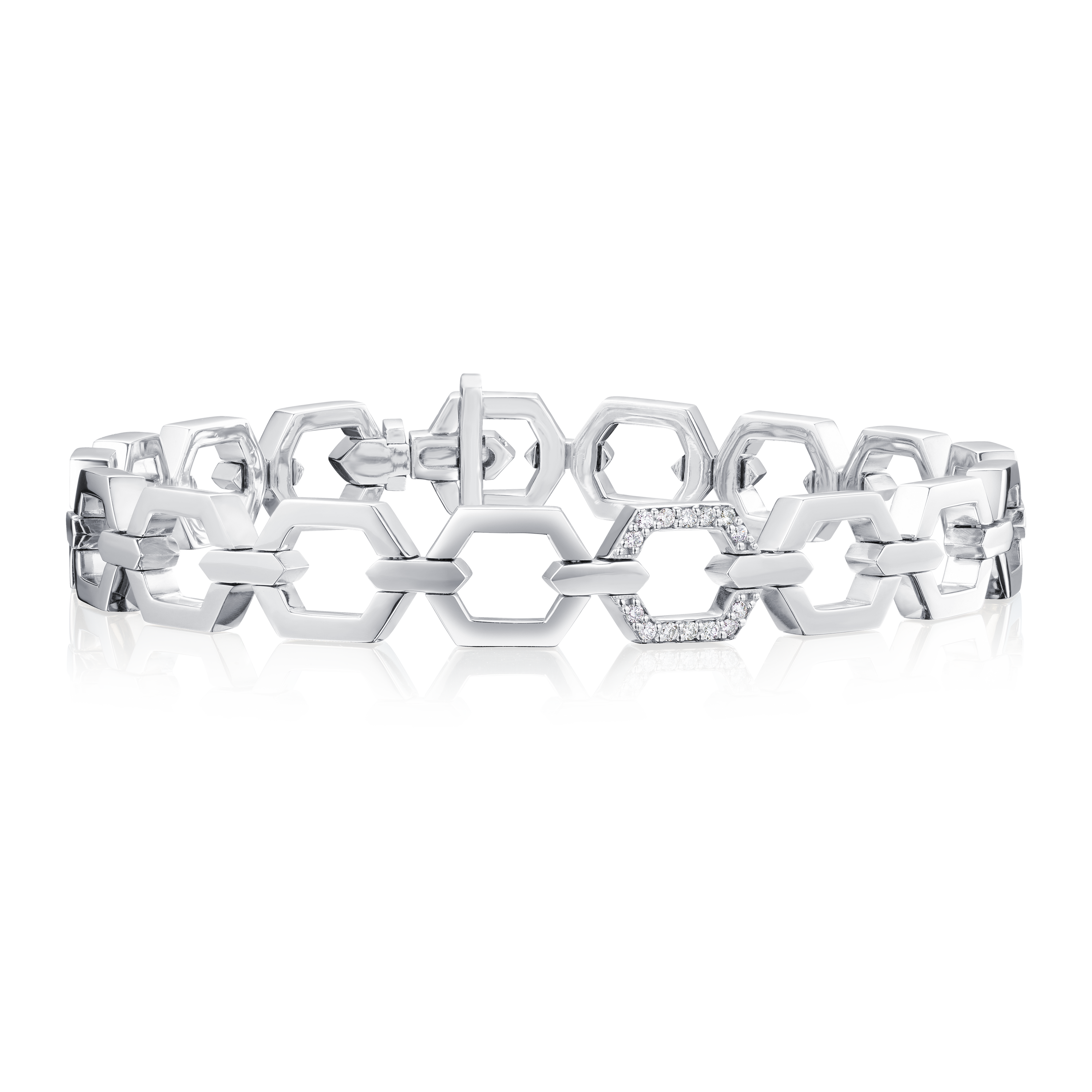 Nectar Collection Platinum Diamond Set Platinum Bracelet