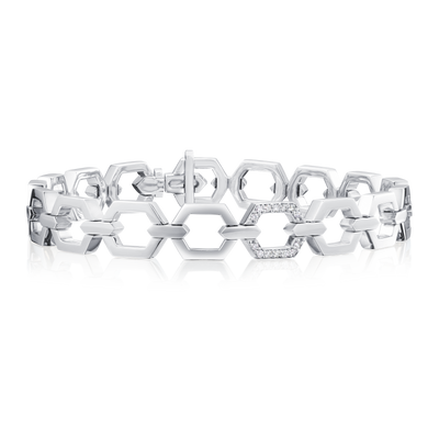 Nectar Collection Platinum Diamond Set Platinum Bracelet