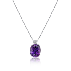 18.38cts Amethyst and Diamond Pendant