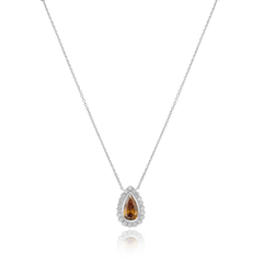1.46cts Fancy Deep Diamond Cluster Pendant