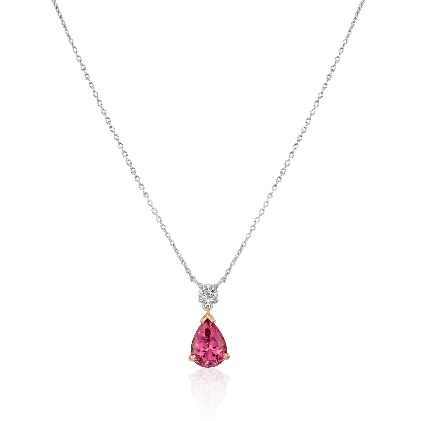 1.14cts Pink Spinel and Diamond Pendant