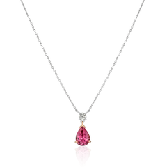 1.14cts Pink Spinel and Diamond Pendant