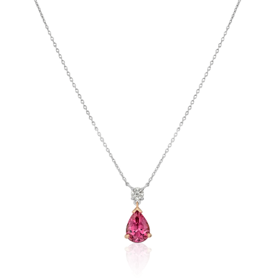 1.14cts Pink Spinel and Diamond Pendant