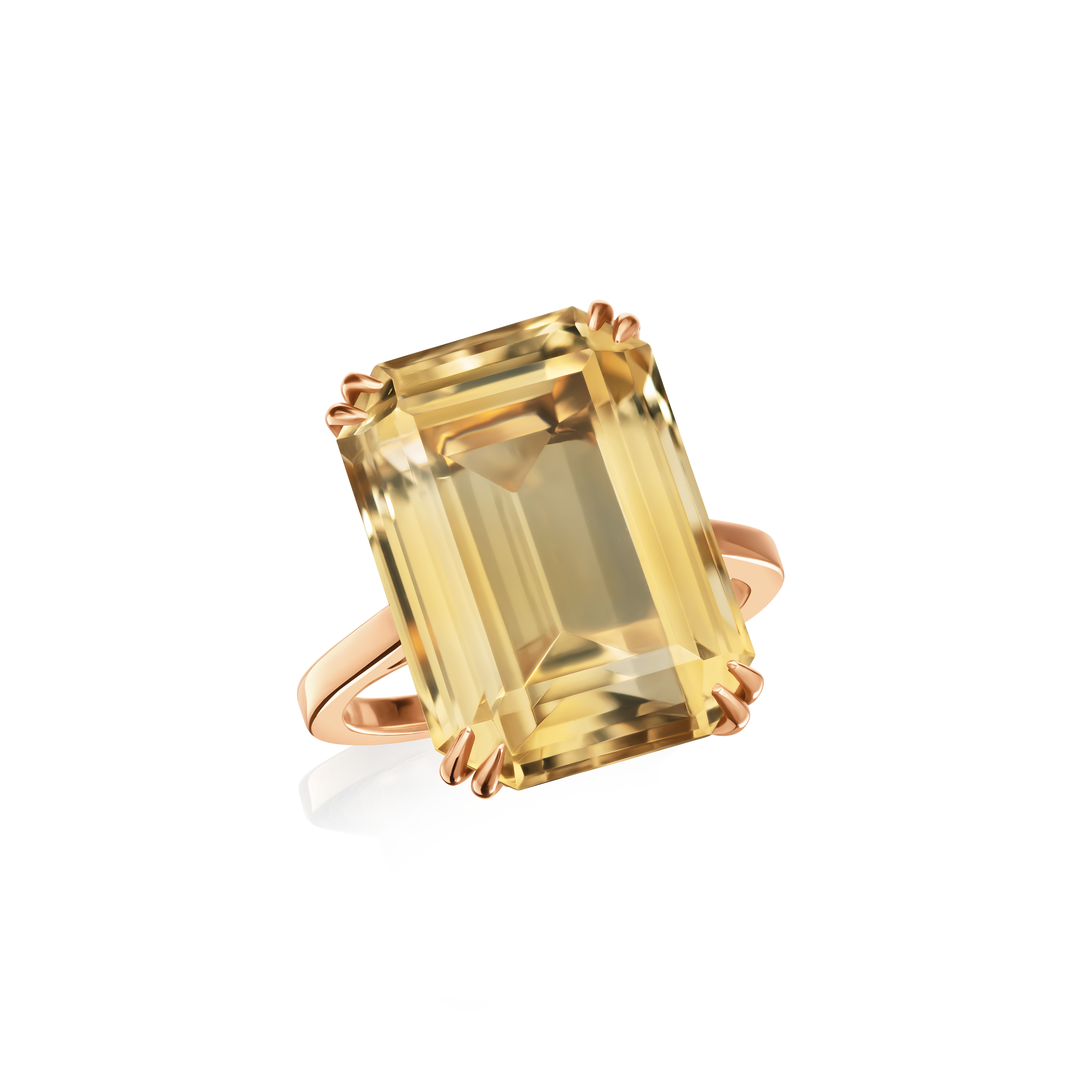 16.35cts Citrine 18ct Rose Gold Ring
