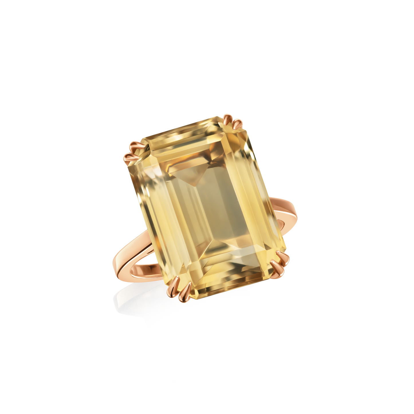 16.35cts Citrine 18ct Rose Gold Ring