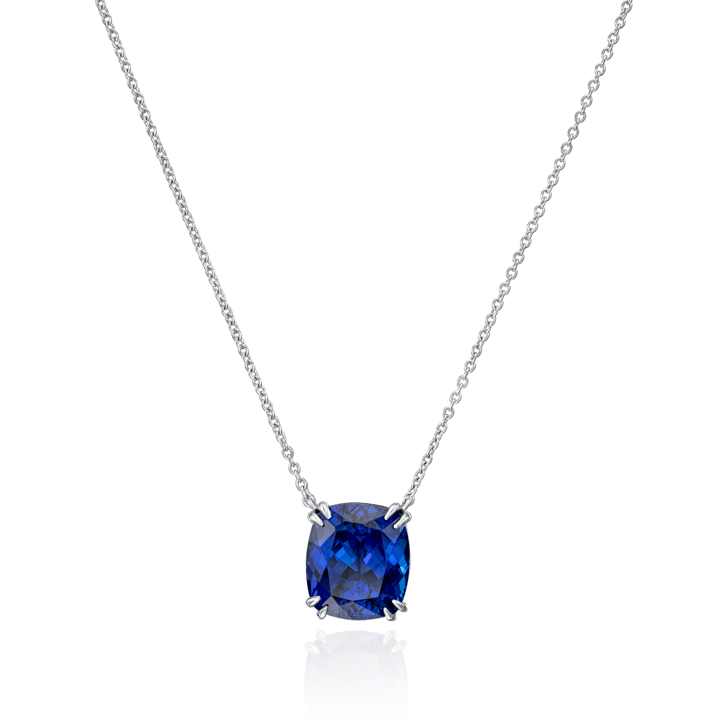 16.65cts Cushion Tanzanite Platinum Pendant