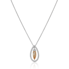 1.87cts Champagne Diamond Briolette Pendant