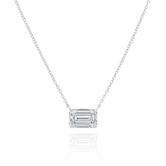 D Colour Emerald Cut Diamond Pendant