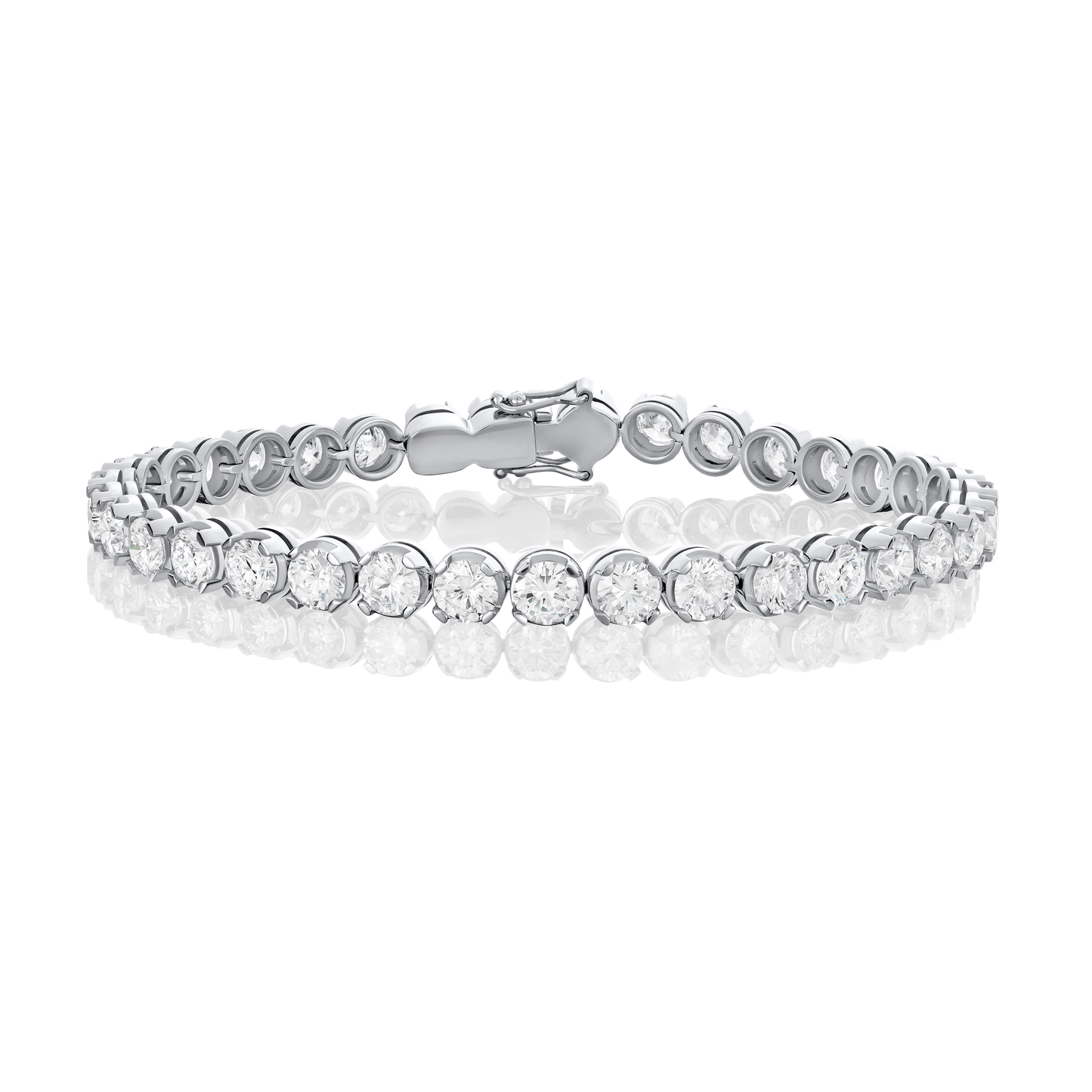 12.00cts Round Brilliant-Cut Diamond Line Bracelet