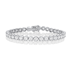 12.00cts Round Brilliant-Cut Diamond Line Bracelet