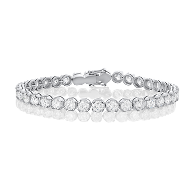 12.00cts Round Brilliant-Cut Diamond Line Bracelet