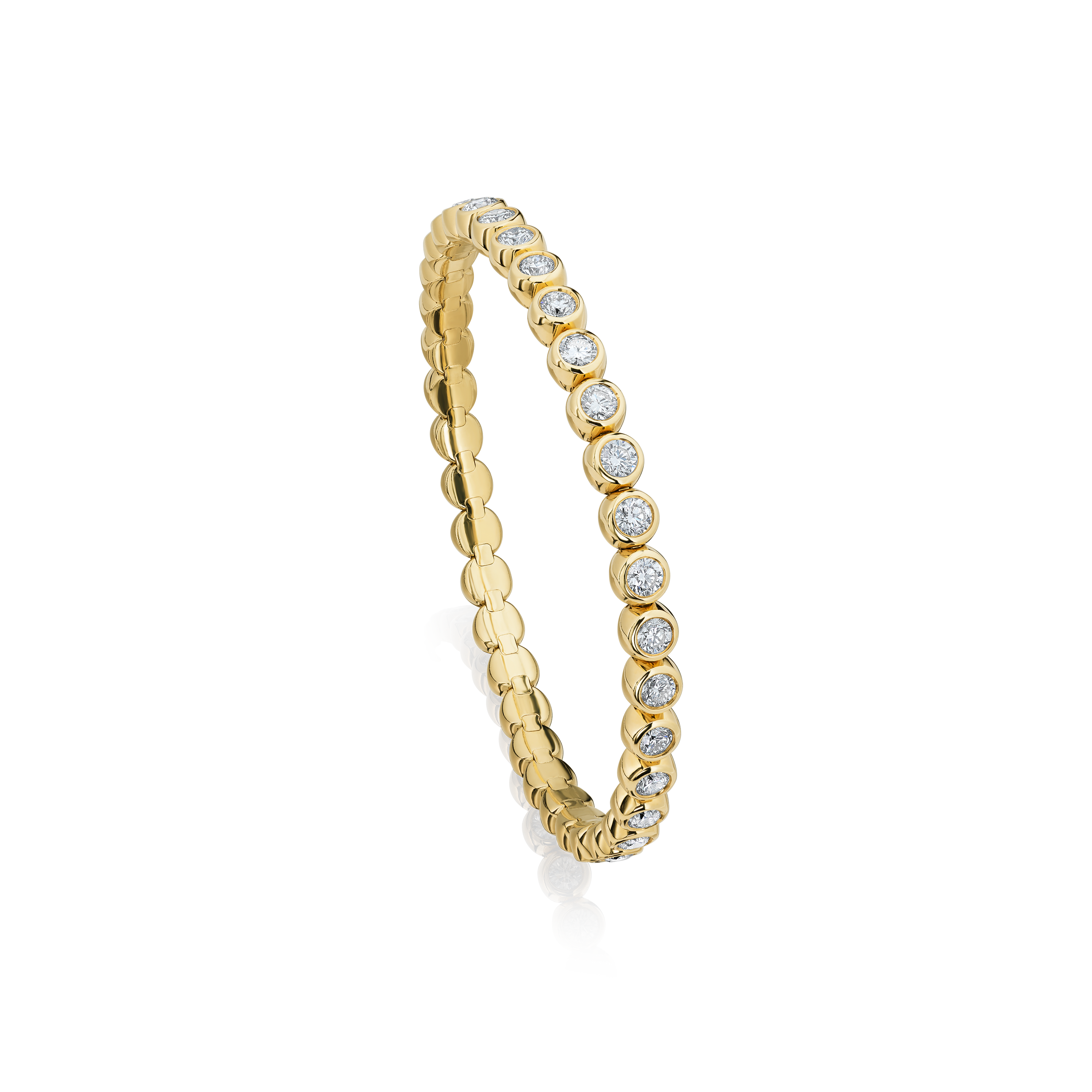 6ct Round Brilliant Cut Diamond Flexi Bangle