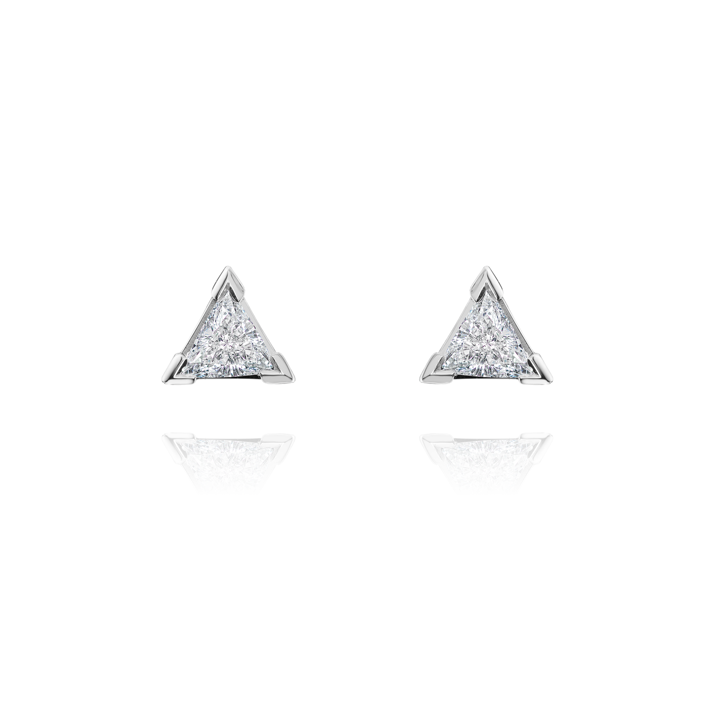 0.94ct Trilliant Cut Diamond Stud Earrings