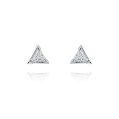 0.94ct Trilliant Cut Diamond Stud Earrings