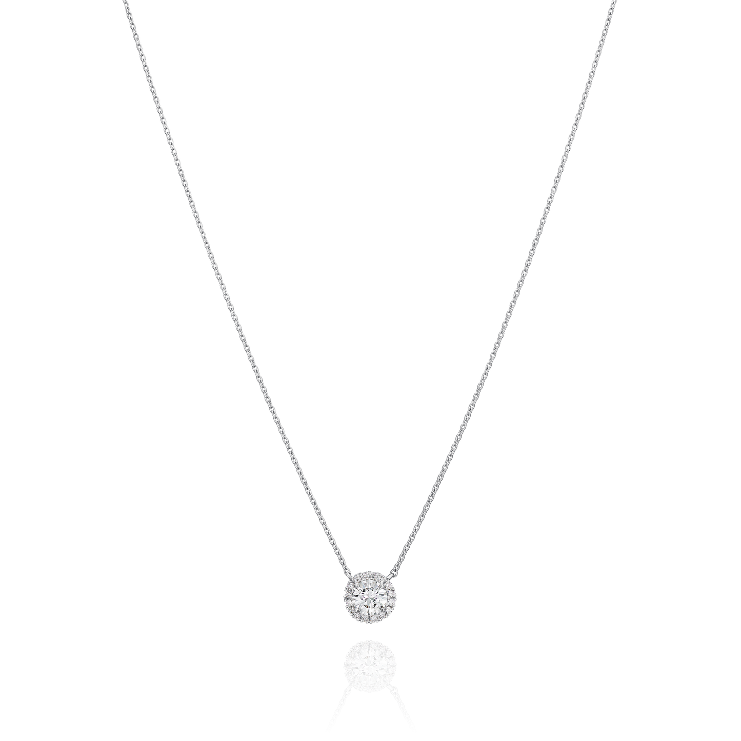 0.35ct Diamond Pendant With Diamond Surround