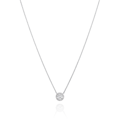 0.35ct Diamond Pendant With Diamond Surround