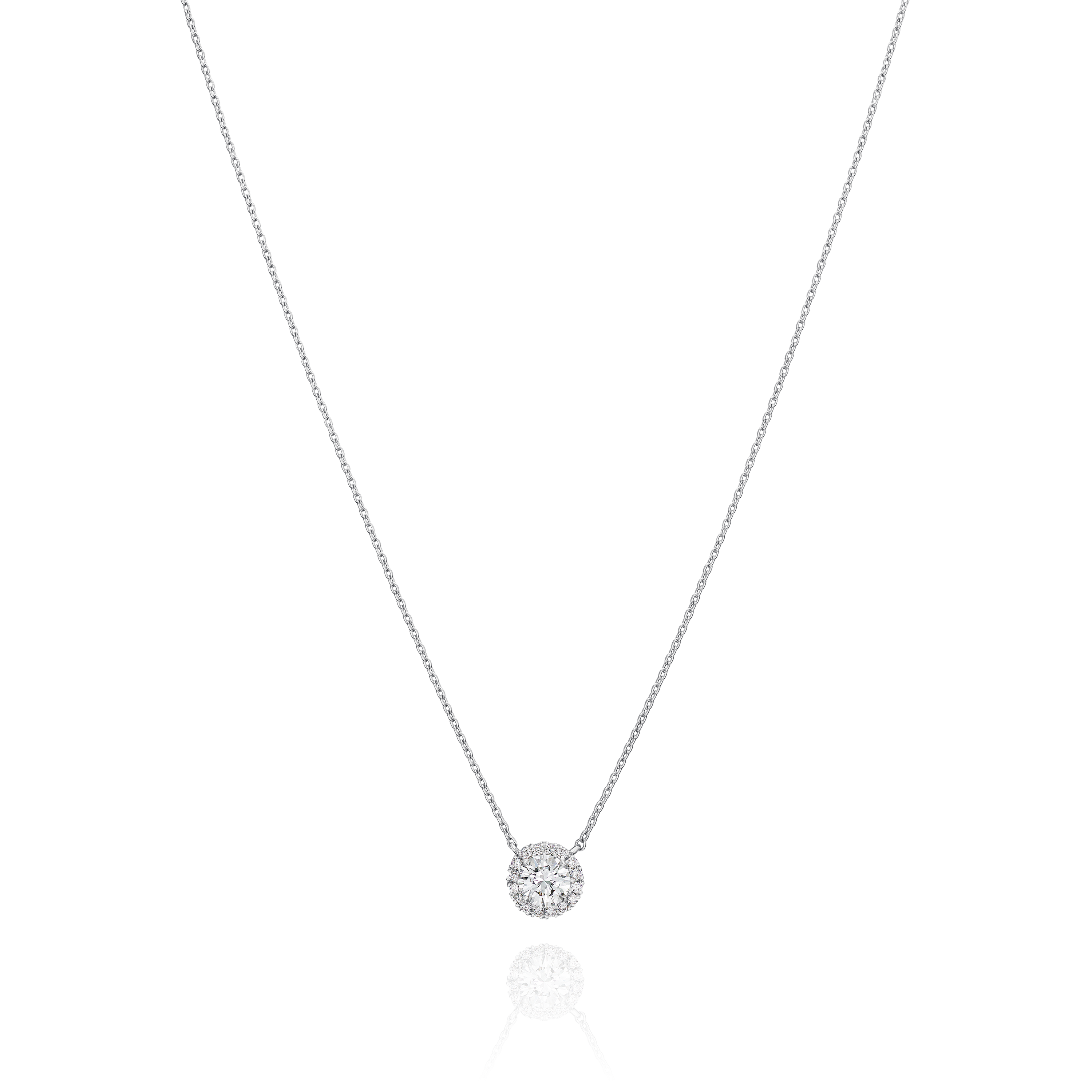 0.35ct Diamond Pendant With Diamond Surround