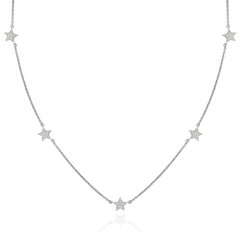 Diamond Set Star Choker Necklace