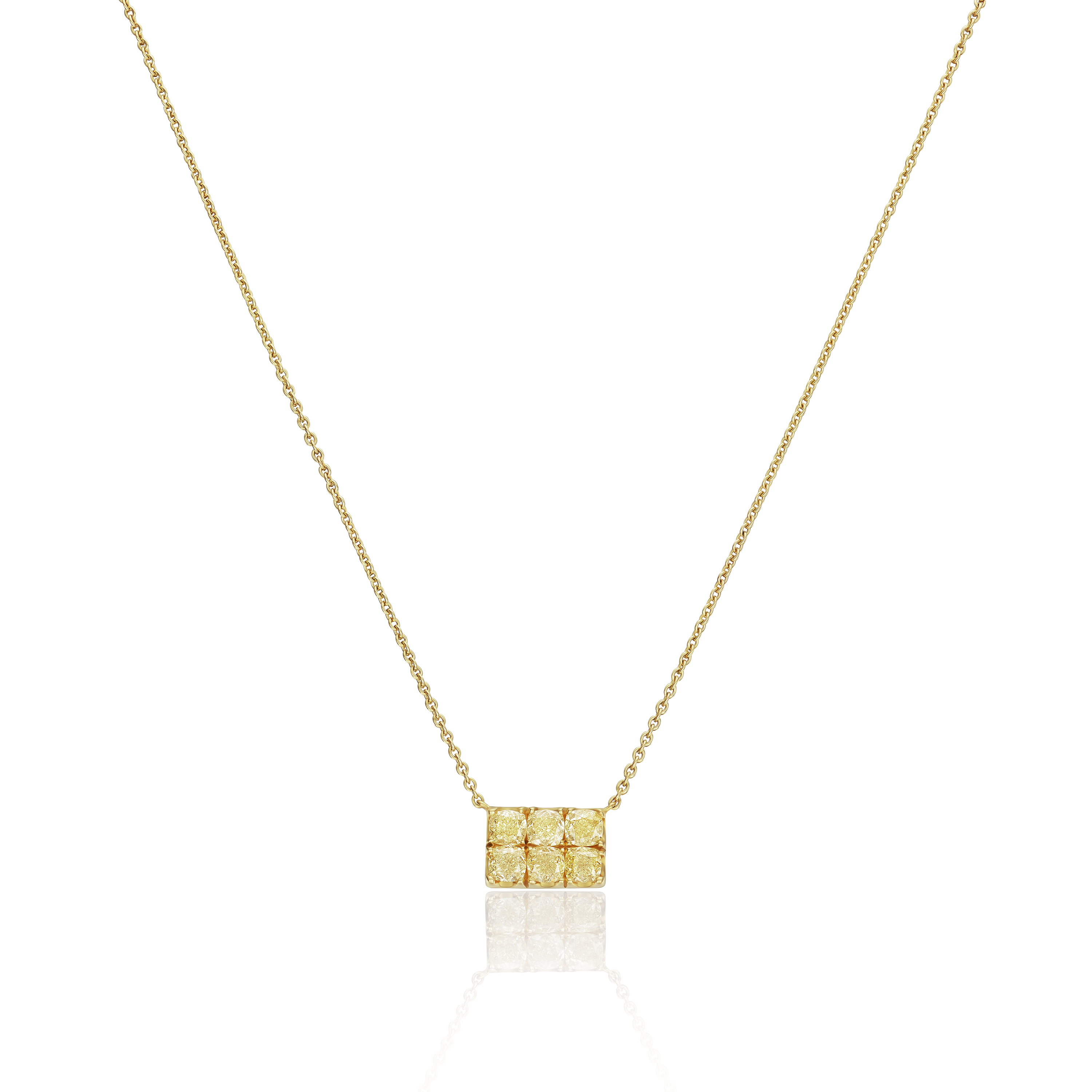 Gold Bar 18ct Yellow Gold Yellow Diamond Pendant