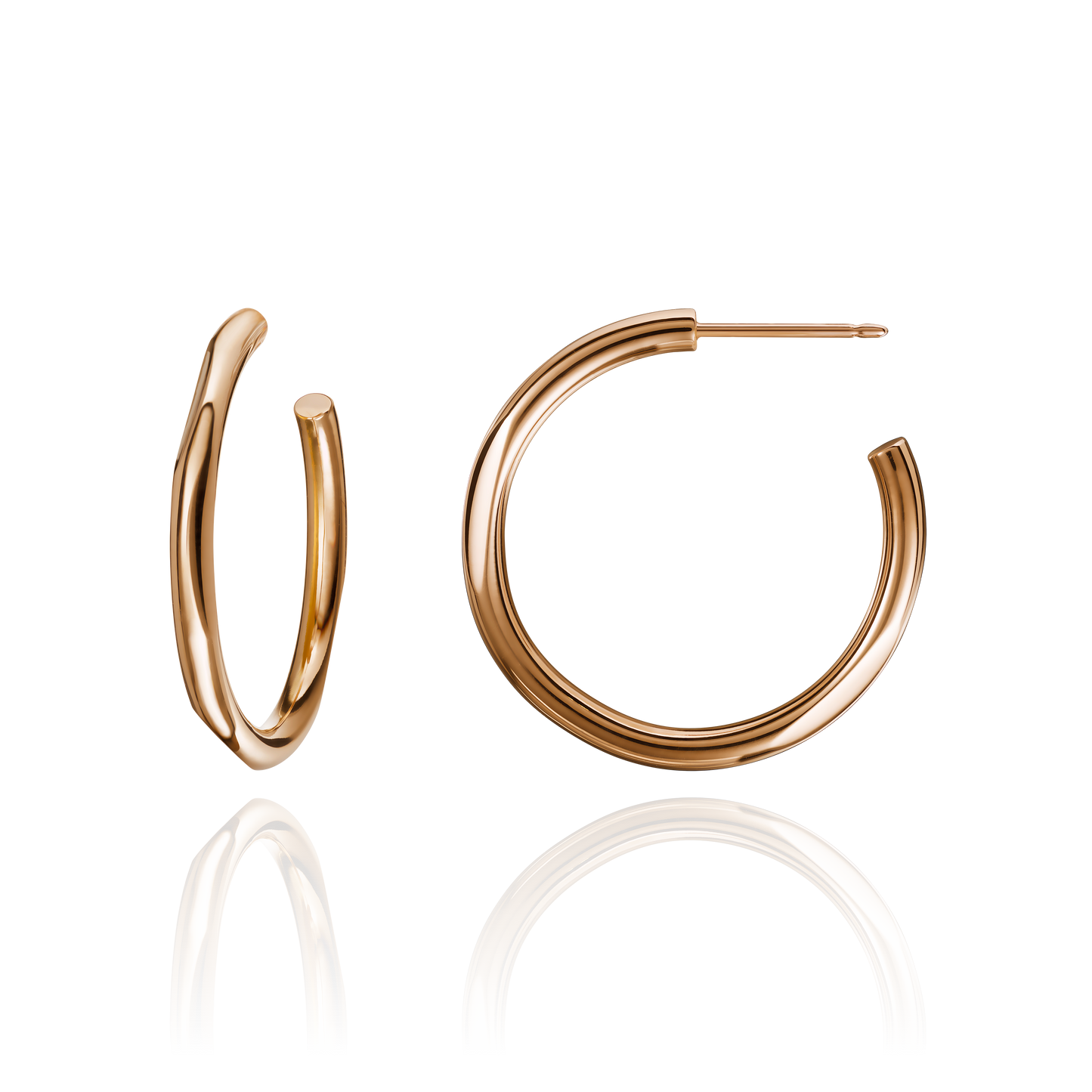 18ct Rose Gold Hoop Earrings