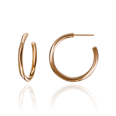 Solid 18ct Rose Gold Hoop Earrings