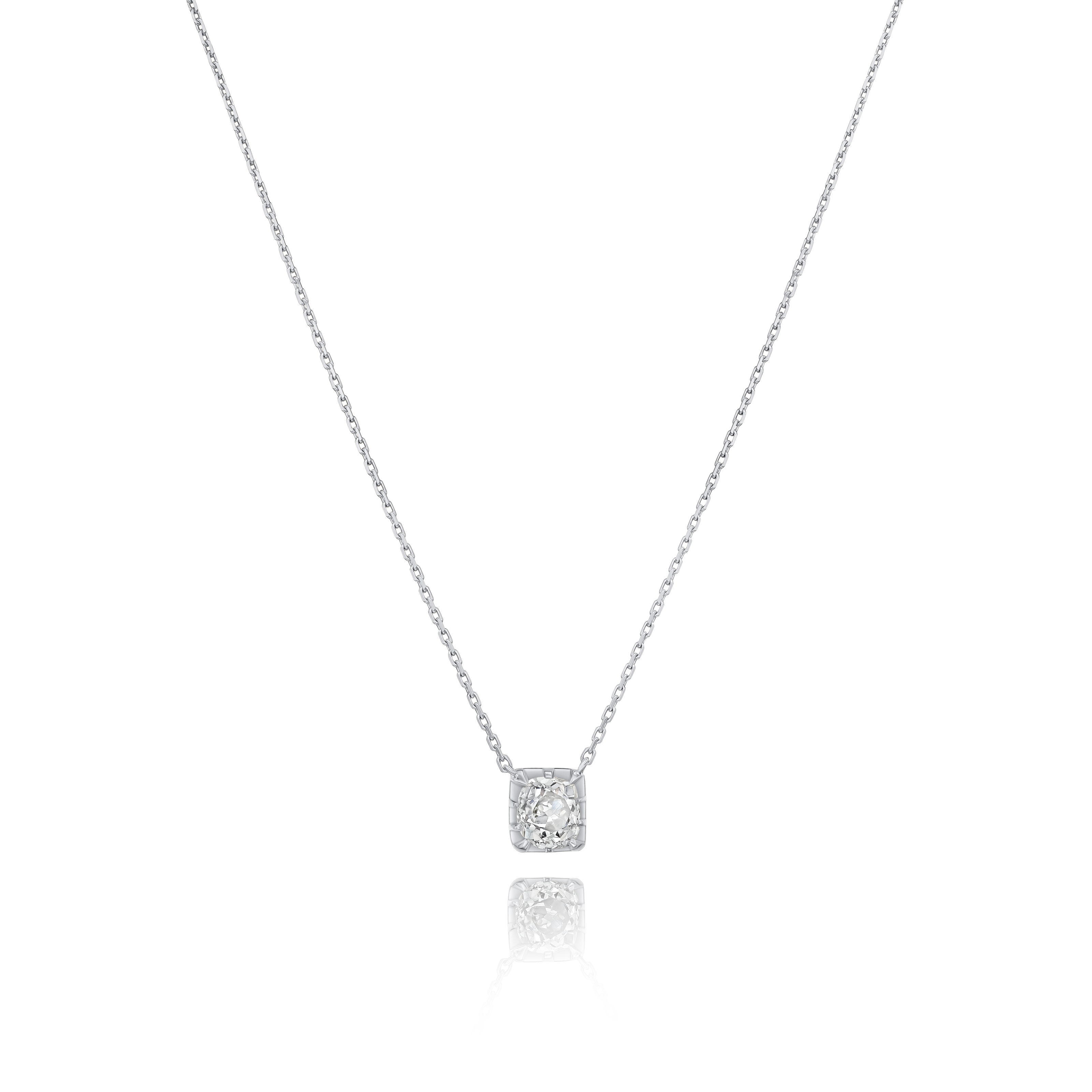 1.65cts Old-Cut Diamond Black Rhodium Pendant