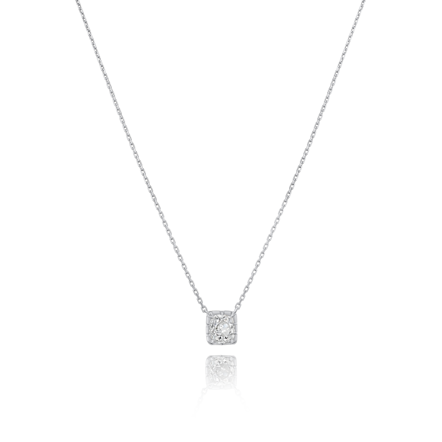 1.65cts Old-Cut Diamond Black Rhodium Pendant