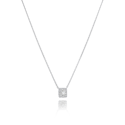 1.65cts Old-Cut Diamond Black Rhodium Pendant