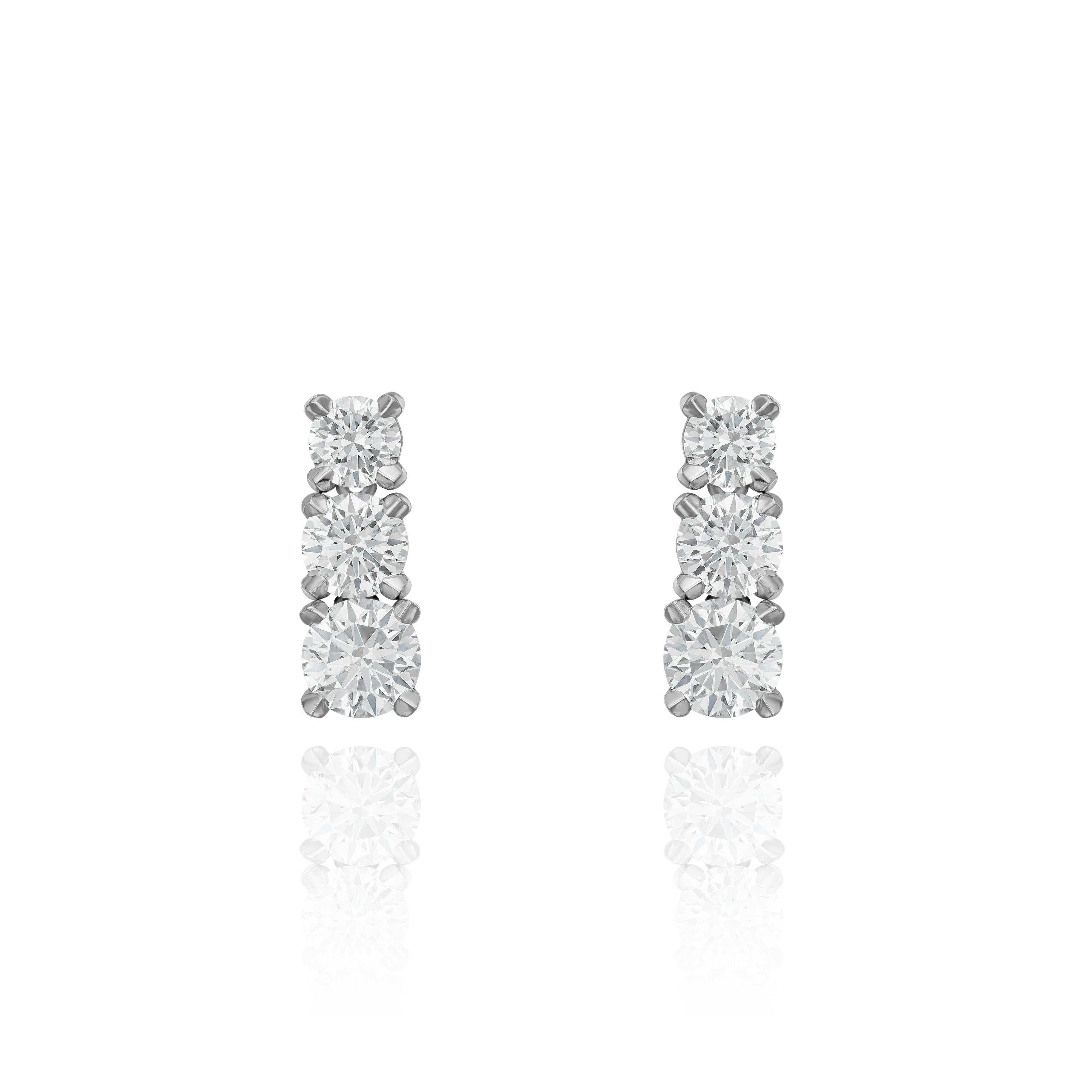 1.51cts Graduated Diamond Drop Earrings