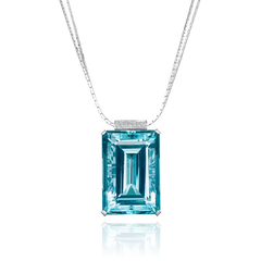 87.14cts Natural Aquamarine and Diamond Pendant