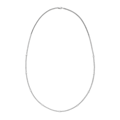 5.12cts 18ct White Gold Diamond Line Necklet