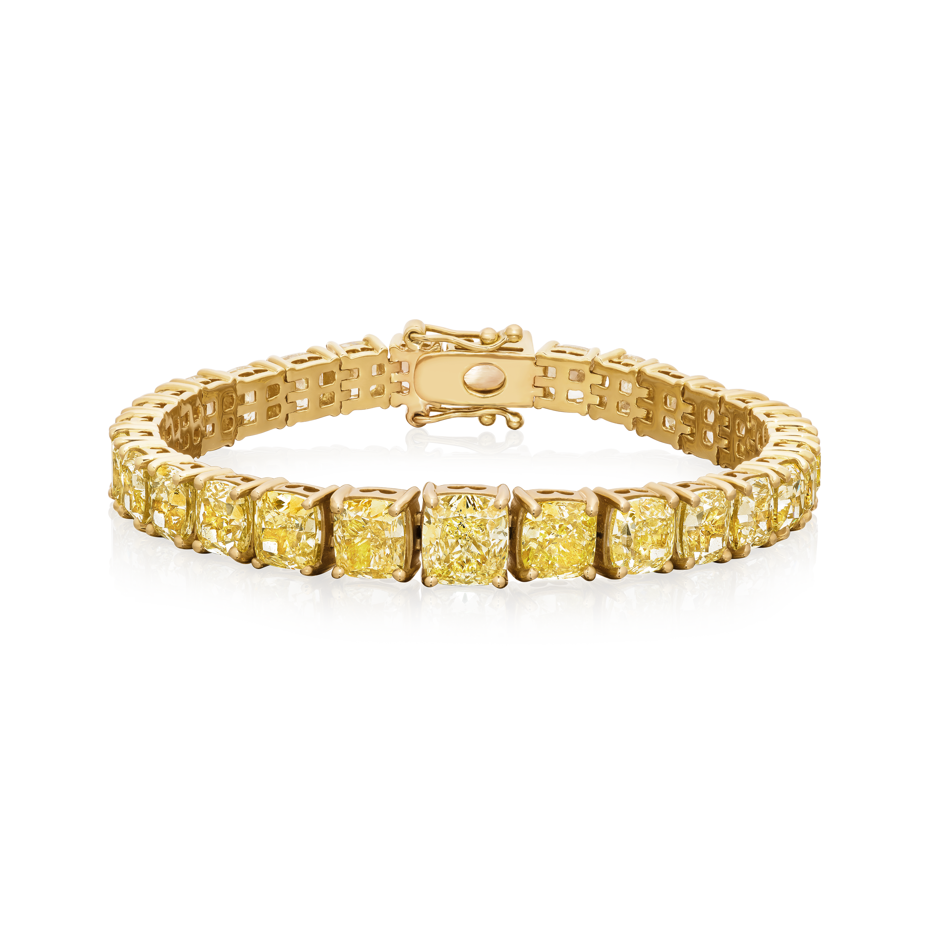 18ct Yellow Gold Graduated Diamond Line Bracelet