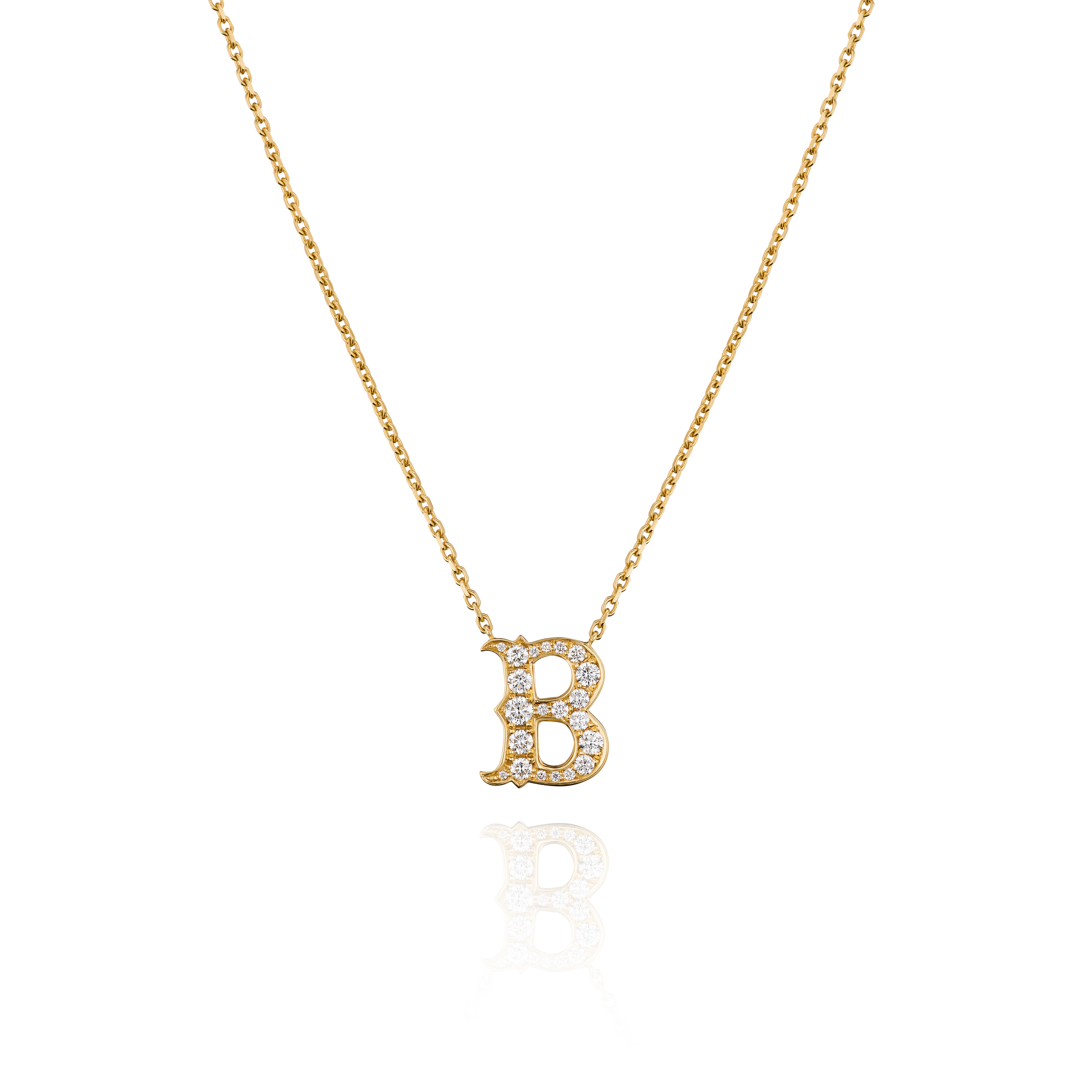 18ct Yellow Gold Diamond Set Initial Pendant