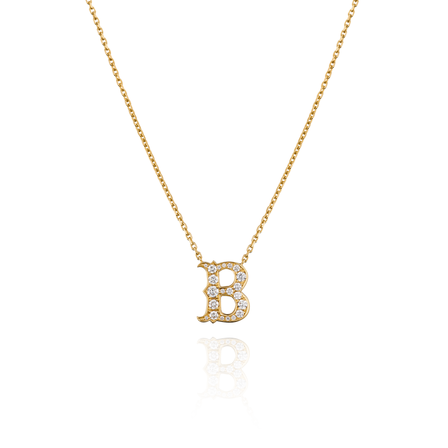 18ct Yellow Gold Diamond Set Initial Pendant