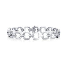 Nectar Collection Platinum Bracelet With Diamond Set Links