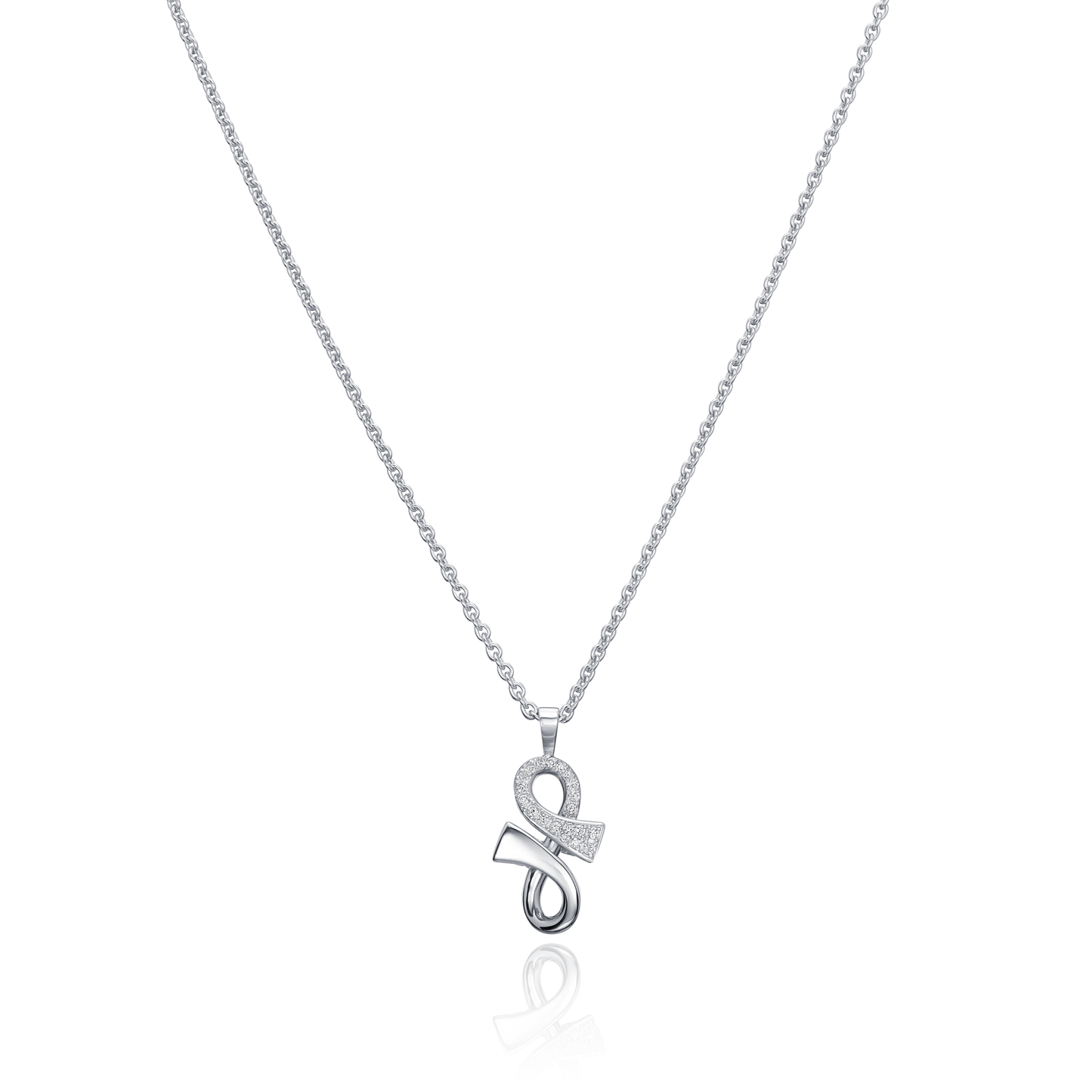 Infinity Collection 18ct White Gold Diamond Set Infinity Pendant