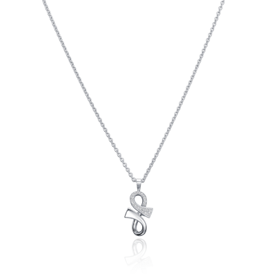 Infinity Collection 18ct White Gold Diamond Set Infinity Pendant