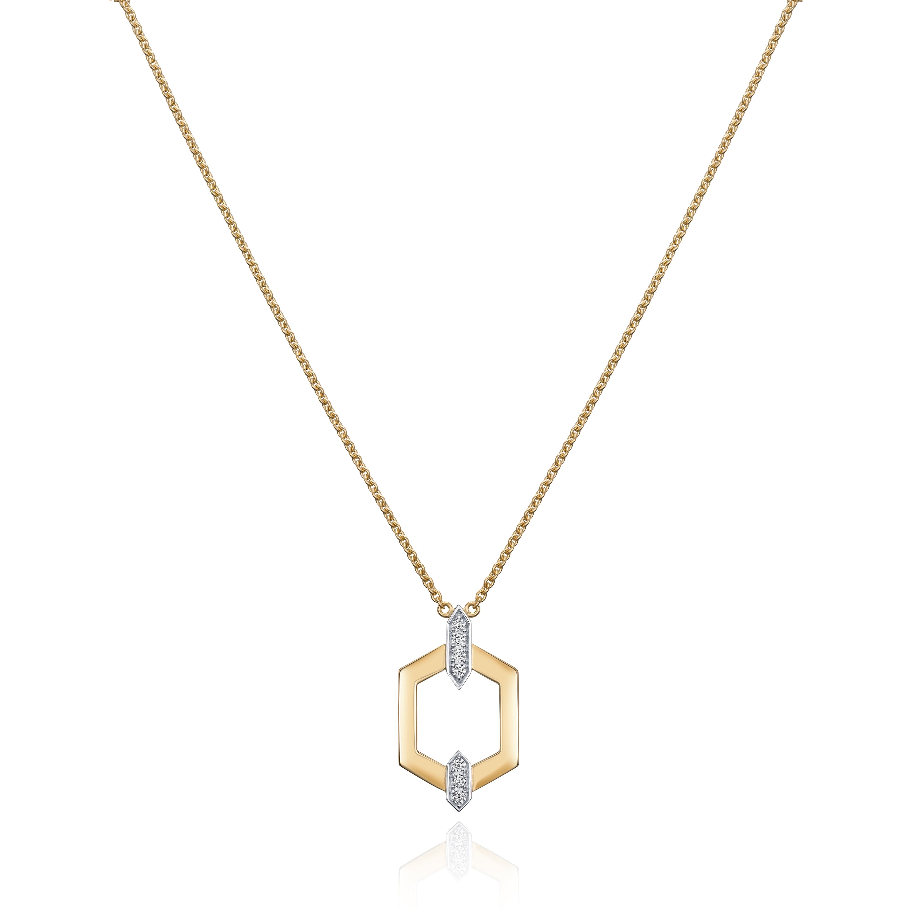 Nectar Collection 18ct Yellow Gold Pendant With Diamond Set Accents