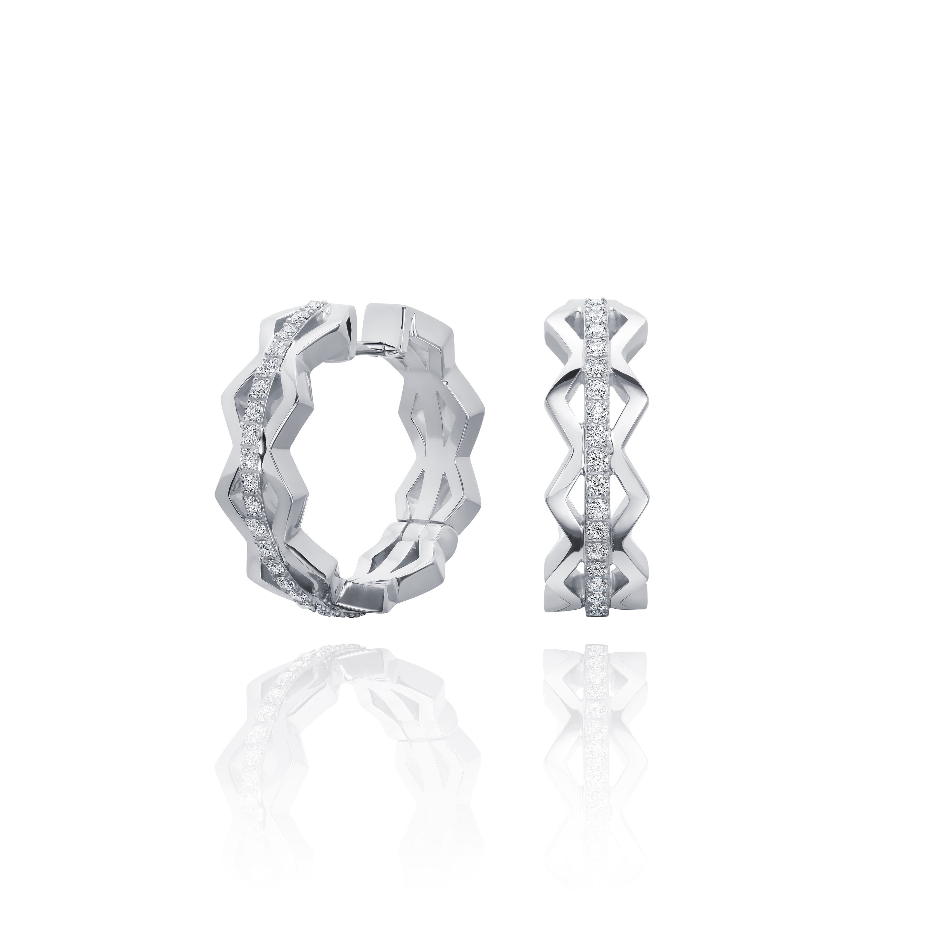 Nectar Collection 18ct White Gold Diamond Set Earrings
