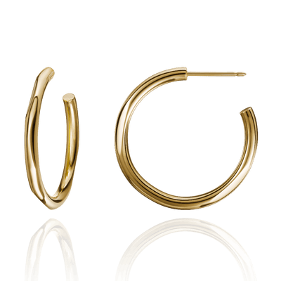 Solid 18ct Yellow Gold Hoop Earrings