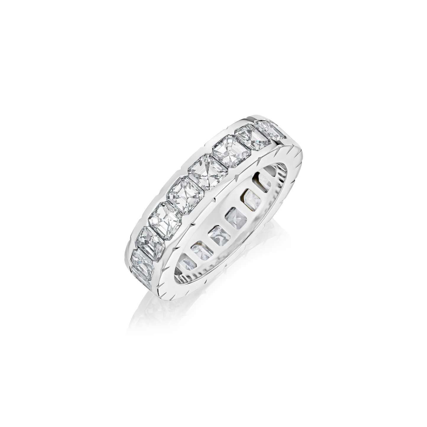 5.02cts Square Cut Diamond Full Eternity Ring