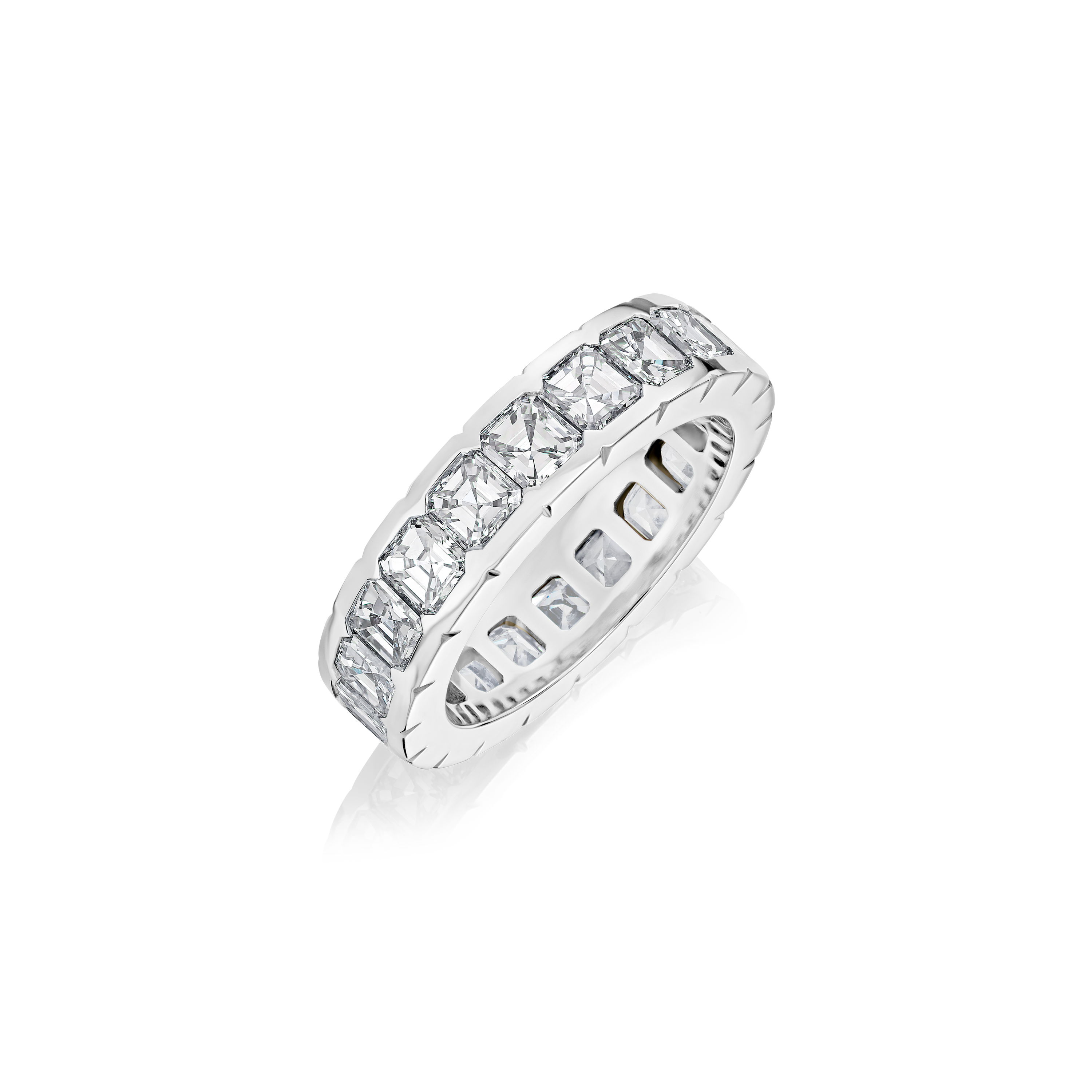 5.02cts Square Cut Diamond Full Eternity Ring