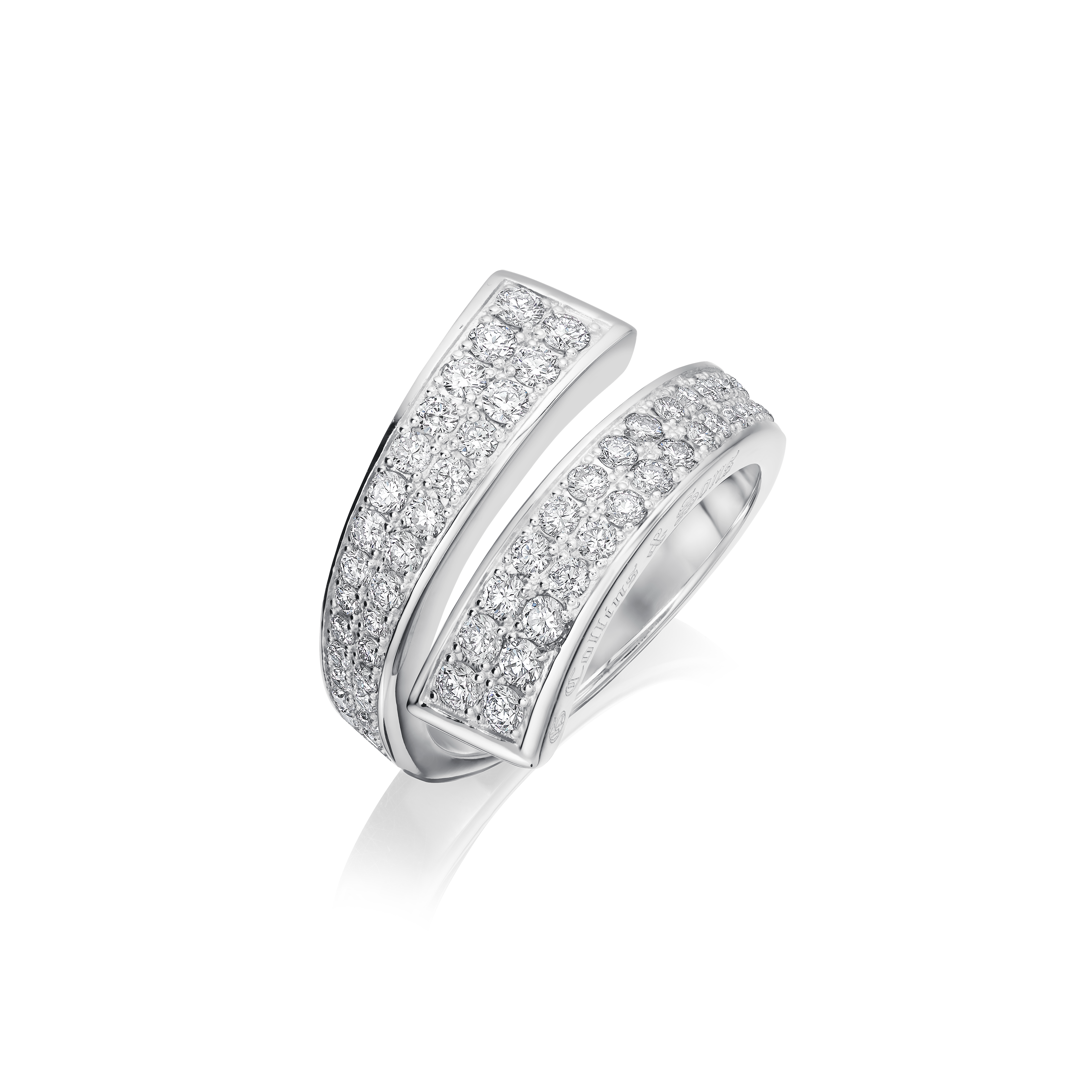 Infinity Collection Diamond Set Crossover Ring